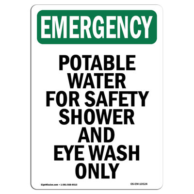 Potable Water for Safety Shower