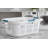 Large, Compact Laundry Basket, 1.5 Bushel Capacity, Stackable Design, Suitable For Bathroom/Bedroom/Dormitory/Family Settings, White.