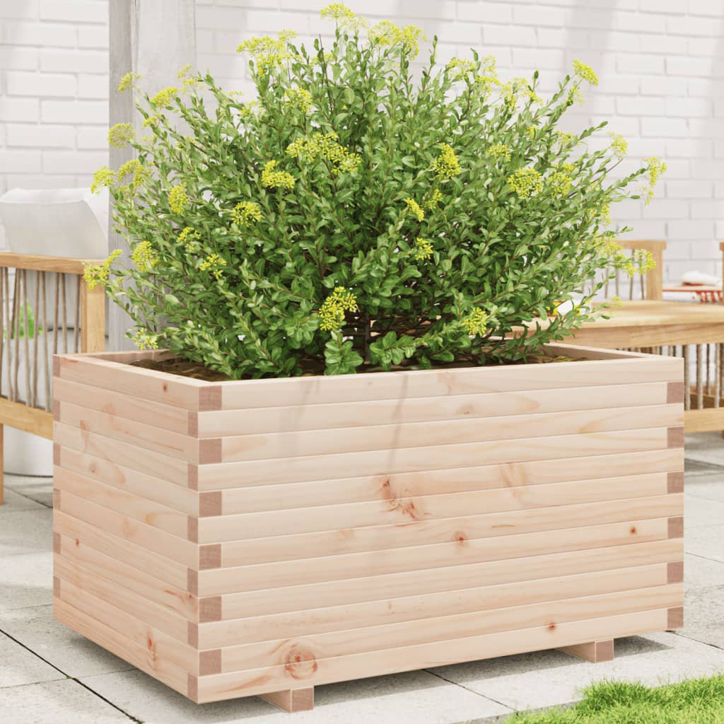 vidaXL Garden Planter - 90x60x49.5 cm - Solid Pine Wood - Brown - 3282564 - Image 3