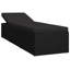 Chaise longue d'extérieur avec coussin en poly rotin noir