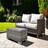 Mixed Grey Slatted Aluminum Side Table - Offer Platform For Outdoor Jewelry-Making Weather- Suitable All Situations