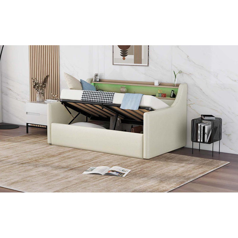Desja Upholstered Daybed, Beige