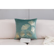 Tagltd Velvet Lumbar Pillow Teal Christmas Throw Pillow Solid