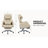 Swivel Ergonomic Technology Leather High Back Office Chair Comfortable Boss Chair, 155° Reclining Computer Chair-1364796355
