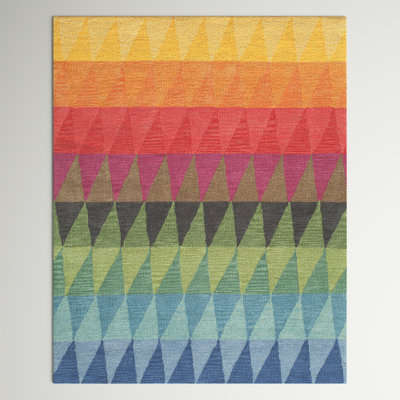 Javeed Handmade Tufted Wool Blue/Green/Yellow Rug