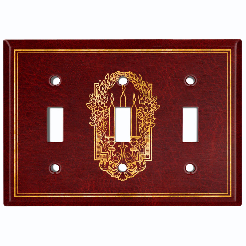 Plaque murale d'interrupteur à bascule à 1 couronne Elegant Candles, Marron
