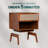 Arnitra Solid Wood Nightstand With Rattan