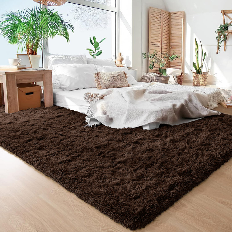 Venuti Solid Colour Shag Area Rug, Rectangle 160 x 230cm