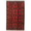 Tapis de zone one-of-kind-noué la 2010 rouge/noir 4 pi 1 po x 6 pi zone de laine 3 po Esari Turkman