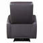 Fauteuil carré inclinable électrique en cuir fleur brun
