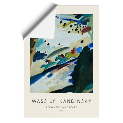 Romantic Landscape by Wassily Kandinsky - No Frame Print