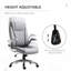 Chaise de bureau pivotante en similicuir avec accoudoirs rabattables