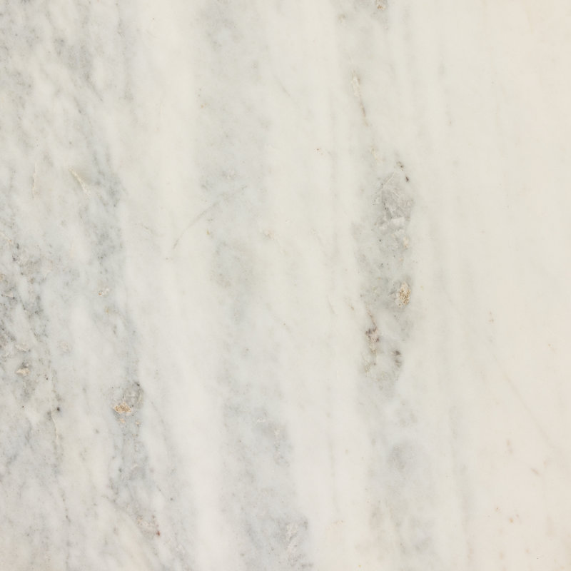 Oranda Marble End Table, Polished White