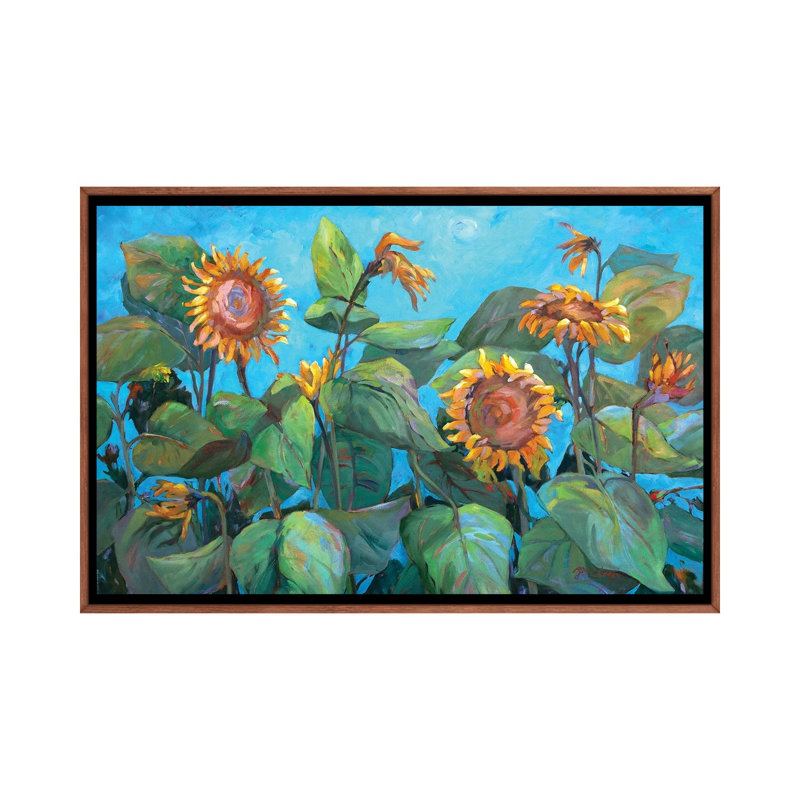 Sunflowers II 1 Piece Wall Art on Canvas, 45.72 cm H x 66.04 cm W x 4.445 cm D, Classic Wood