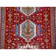 Tapis oriental rouge / bleu en laine noué à la main