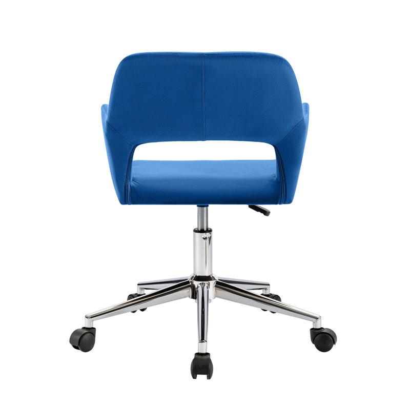 Conor Suede Office Chair, Blue