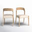 Chaise d'appoint en chêne massif 32,5 "H Hamish (ensemble de 2)-1850468344