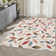 Machine Washable Rug Modern Leaf Area Rug Ultra-Thin Rug Durable Floor Carpet Easy-Cleaning Rug