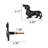 6 Piece Oversized Decorative Dachshund Novelty Knob Multipack