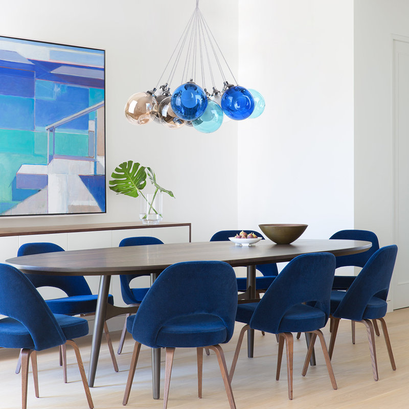 Spoffo Modern Colorful 19-Light Bubble Glass Chandelier Cluster Pendant