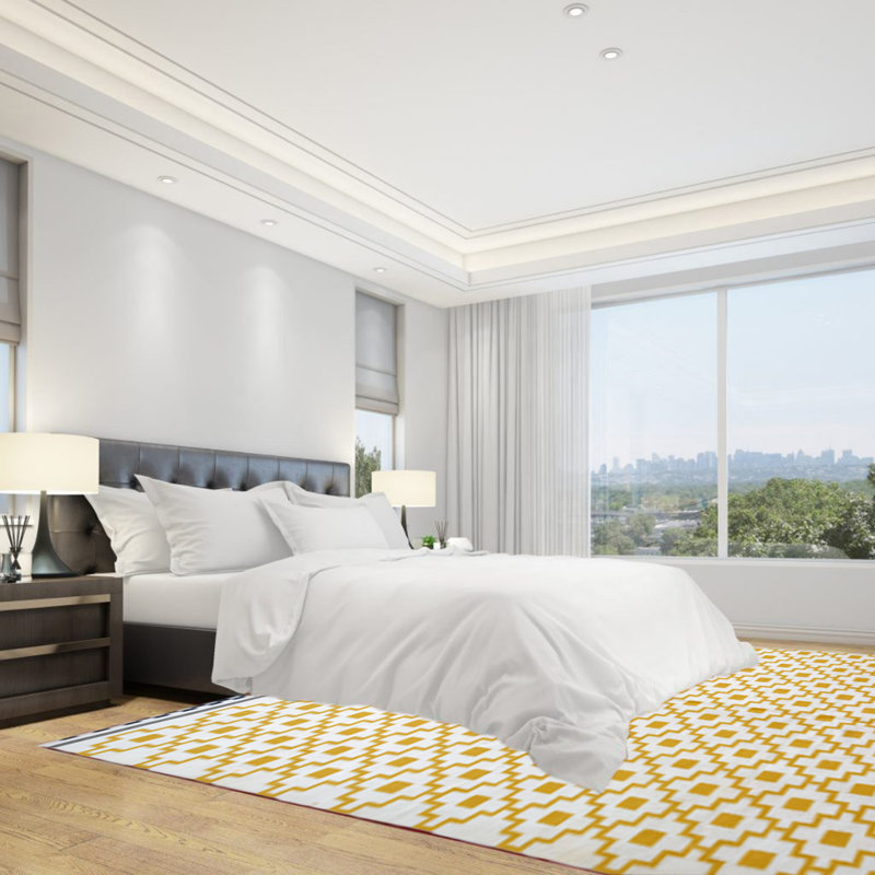 Burden Geometric Hand Woven Area Rug, Rectangle 170 x 255cm
