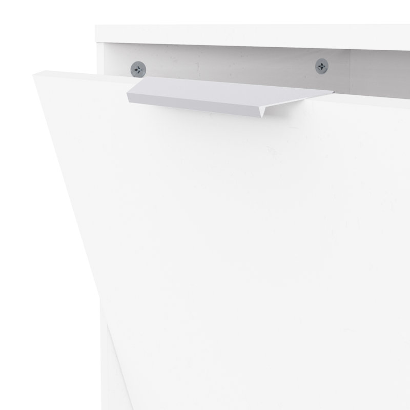 12 Pair Shoe Storage Cabinet, Matt White