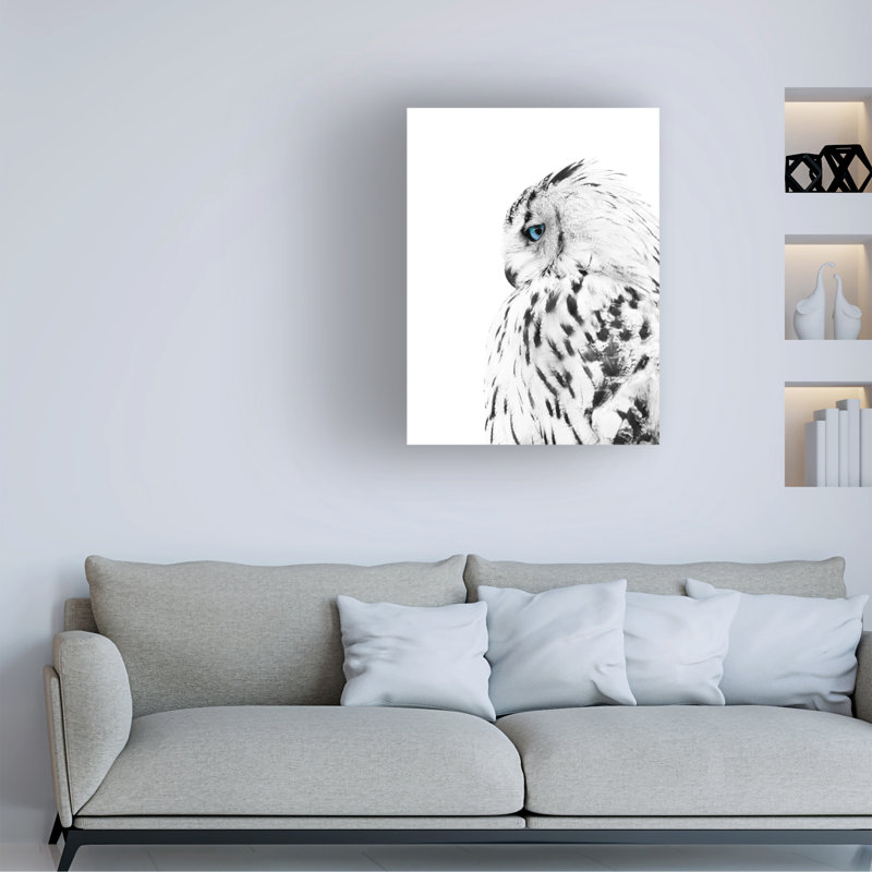 «White Owl» par Design Fabrikken - photographie sur toile tendue, H 24 po x l 18 po x P 2 po