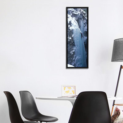 «Ice Climber Marble Canyon», parc national Kootenay, Colombie-Britannique, Canada par Panoramic Images - 1 pièce sur toile tendue avec châssis, reproduction de photo sur toile