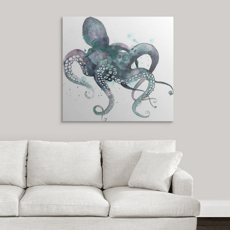 « i », reproduction d’art dépilée Tentacles, H 24 po x l 24 po x P 1,25 po, Toile
