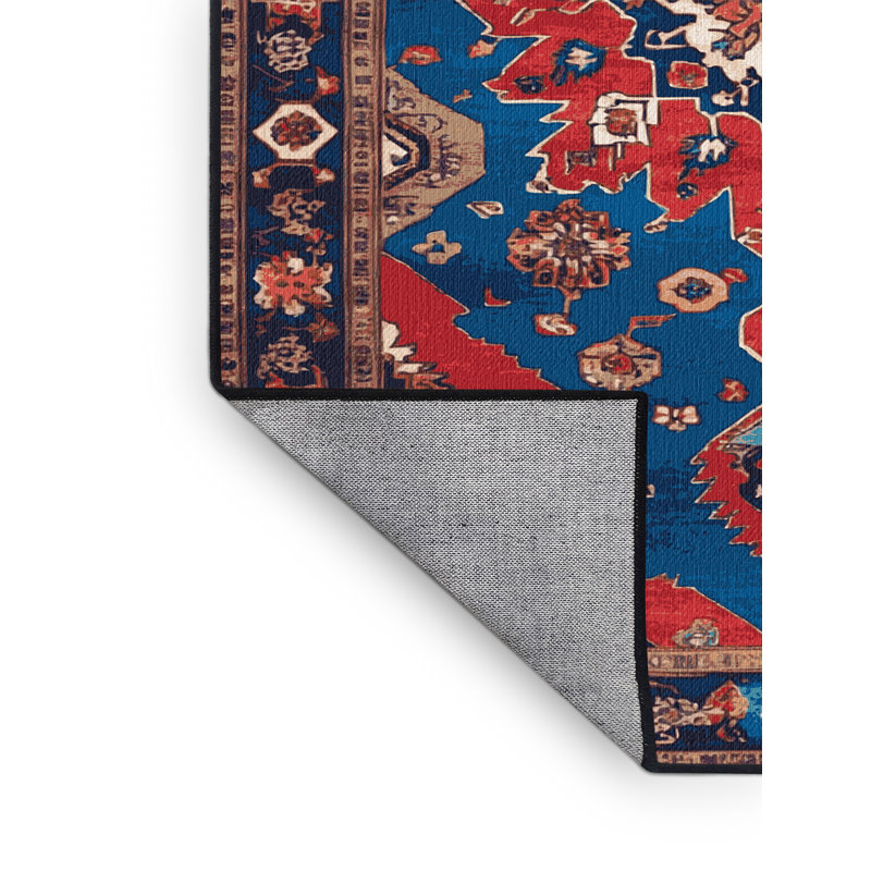 Tapis gris Tabriz lavable à la machine, Carré 6 pi