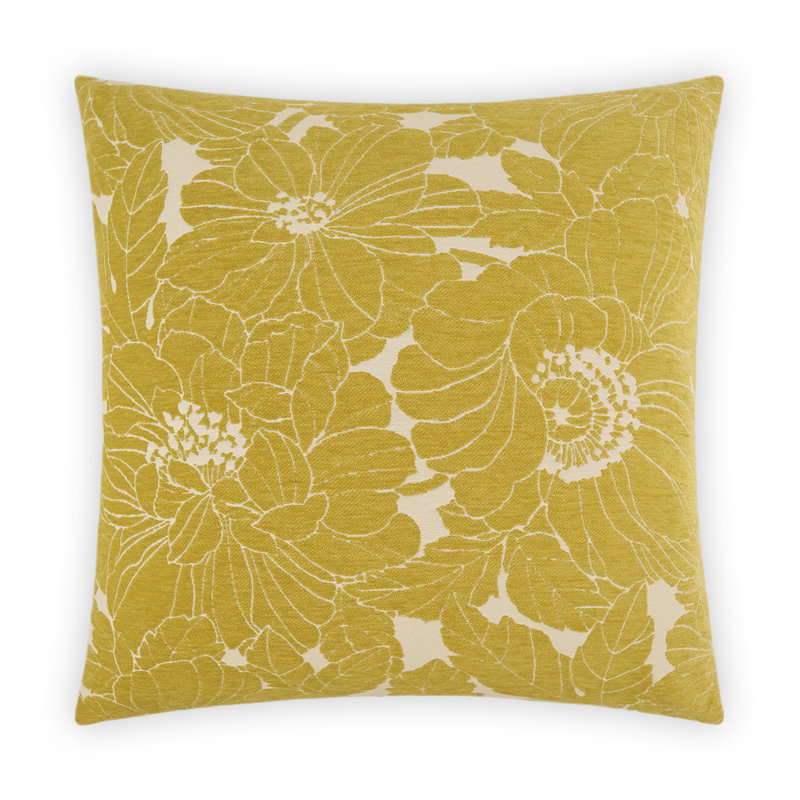Coussin décoratif Anathallo, Vert cédrat, Carré 20 po