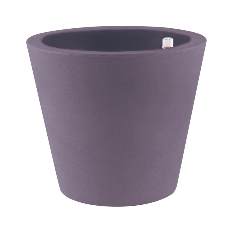 Cono Resin Pot Planter, 20" H x 19.75" W x 19.75" D, Ecru