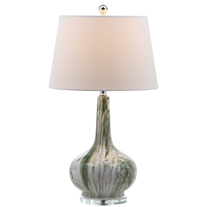 Lampe de table en imitation marbre 27,5 po Littrell