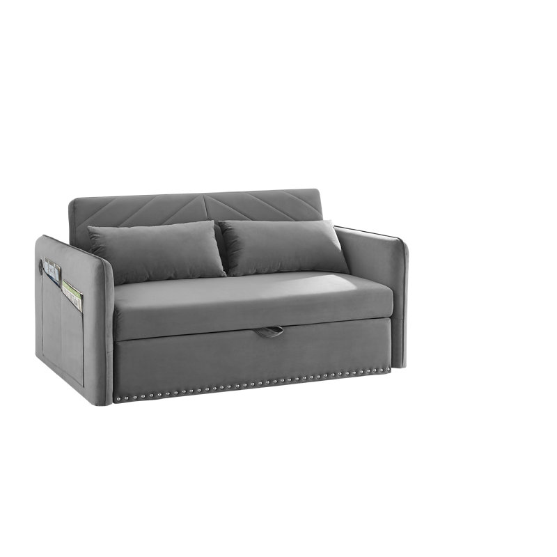 Canapé-lit Rivet-Accent, Gris
