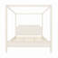 Lit plateforme à baldaquin en bois avec structure et tête de lit en bois massif-130001257-130001258