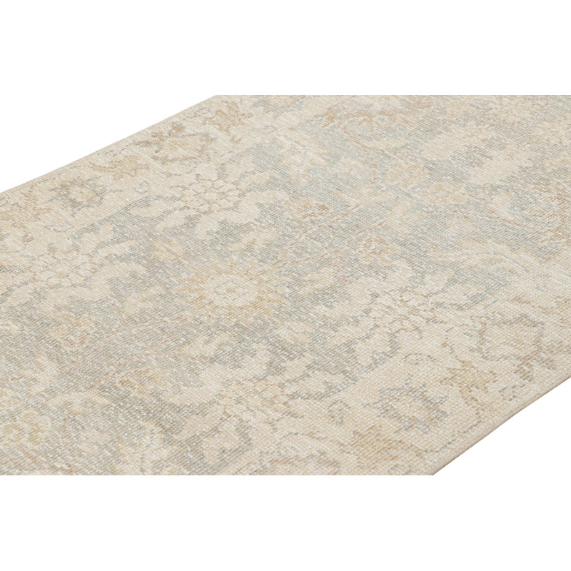 Hand Knotted Wool Geometric Area Rug, Rectangle 6' x 9'