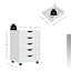 Coray 18.7'' Wide 5 -Drawer Mobile File Cabinet-1814591723