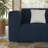 77.55" Two-tone Fabric Sofa Couch, Solid Wood Frame, Foam Cushions With 2 Throw Pillows