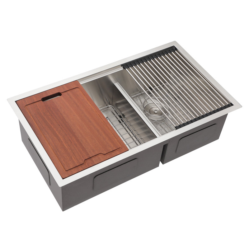 33'' L Double Bowl Stainless Steel Kitchen Sink