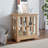 LED Curio Display Cabinet, Adjustable Shelves, Retro Design Quality Showcase With Lattice Doors, Elegant Bookcase And Storage For Home Decor-605095399