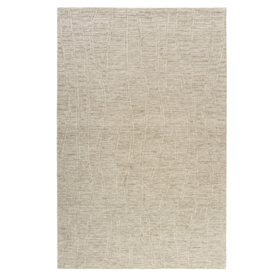 Casual High-Low Handmade Natural Wool Indoor Area Rug