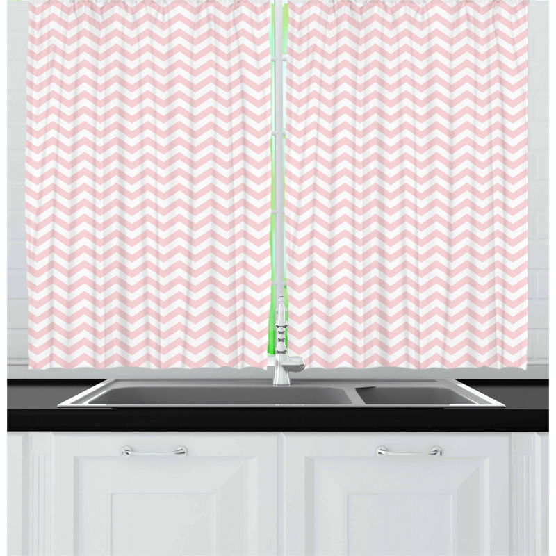 Chevron Tailored Kitchen Curtain