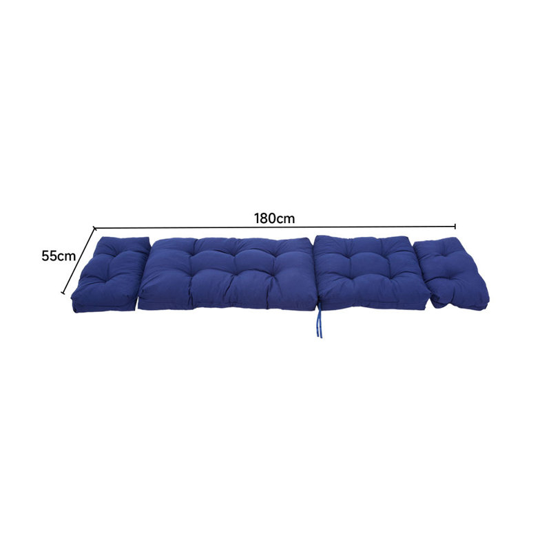 Outdoor Seat/Back Cushion, Navy Blue