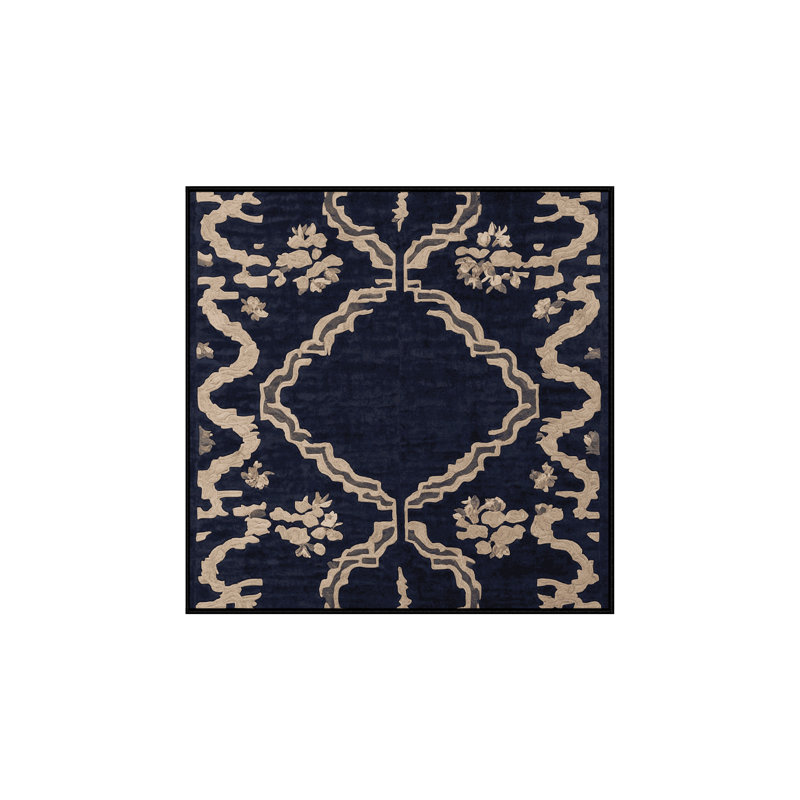 Machine Washable Gray Area Rug, Square 8'