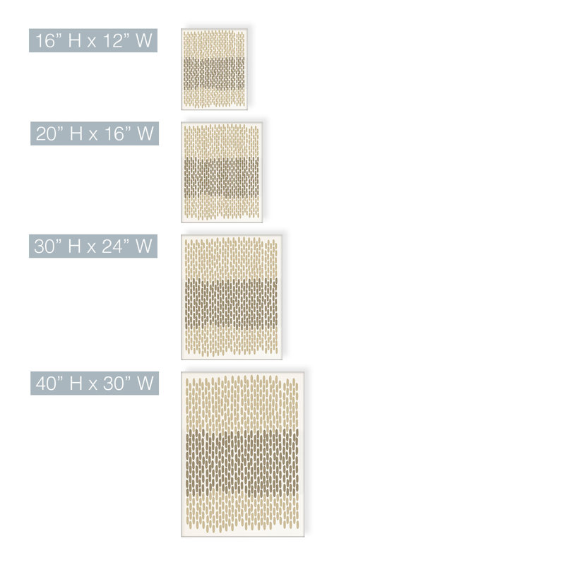 «Alvaro Abstract Neutral CLXI» par ChiChi Decor, impression sur toile, H 40 po x l 30 po x P 1,5 po