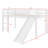Twin Raised Bed With Ladder & Slide, Loft Beds Incorporating Safety Guardrails-824995668
