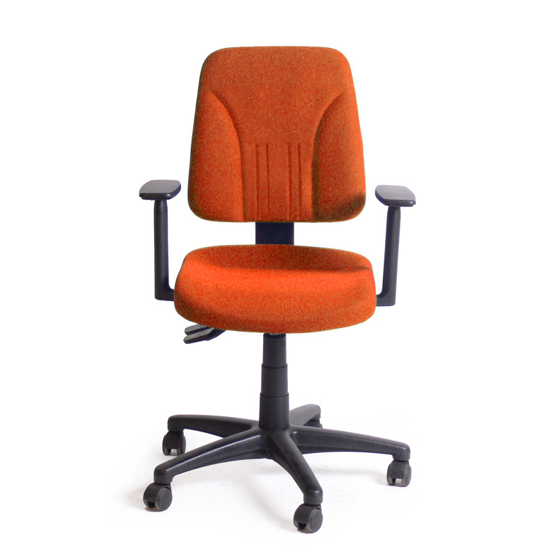 Office Chair, Adjustable Armrests, Orange
