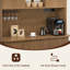 Armoire de cuisine autoportante de 71 po de hauteur, armoire de rangement en bois avec tablettes réglables, buffet avec support à vin, station de charge intégrée et armoire à café pour la cuisine et la salle à manger-2116695046