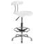 Vibrant Chrome Drafting Stool with Tractor Seat-950771706