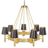 Hampton 7 - Light Shaded Wagon Wheel Chandelier